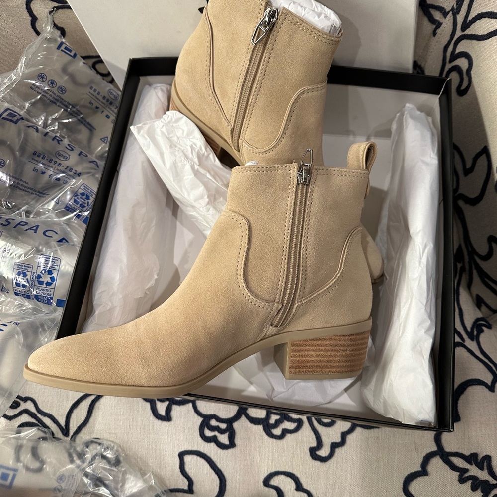 Dolce Vita Suede Sand Booties.  NWT.